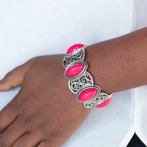Paparazzi Jewelry - POP, Skip, and a Jump - Pink Bracelet - Vintage